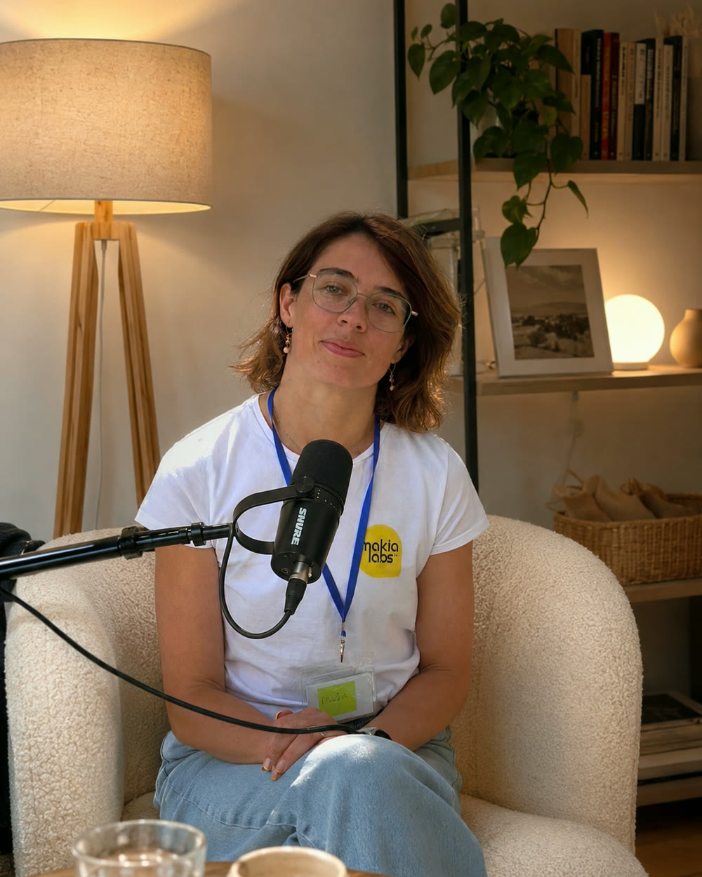 Maria smiling in a warm portrait, inviting readers to join the community